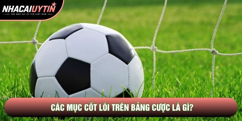 Các mục cốt lõi trên bảng cược là gì?