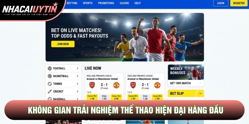 Không gian trải nghiệm thể thao hiện đại hàng đầu